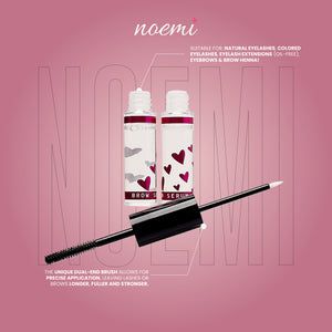 Aftercare with packaging featuring pink hearts on a pink background
