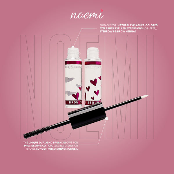 Aftercare with packaging featuring pink hearts on a pink background