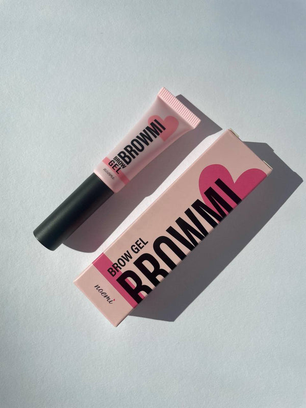 Browmi brow gel with packaging on a white background