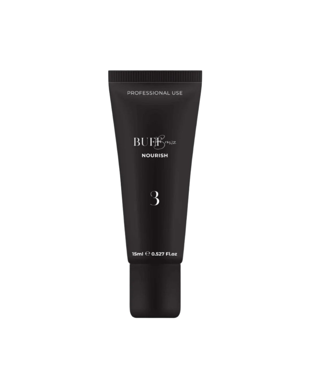 Black tube of BUFF skincare product 