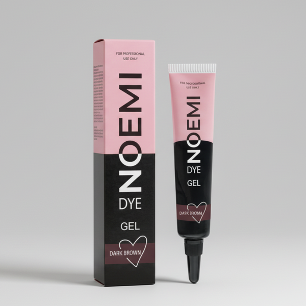 Professional-use hybrid brow and lash dye offering vivid tint while strengthening hair follicles and promoting growth