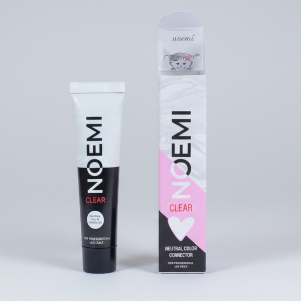 Clear color corrector by Noemi to create lighter tones and boost hair shine in tinting services