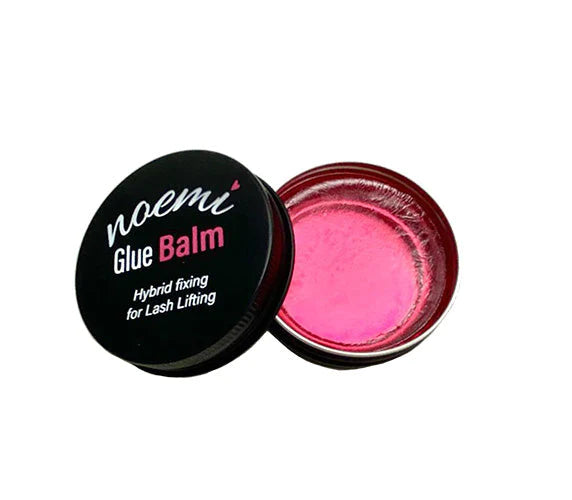 Noemi Glue Balm container with pink balm inside on a white background