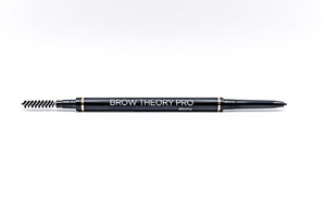 Brow Theory Pro Water Resistant Precision Eyebrow Pencil with Spoolie in Ebony.