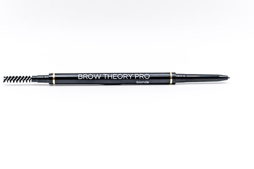 Brow Theory Pro Water Resistant Precision Eyebrow Pencil with Spoolie in Blonde.