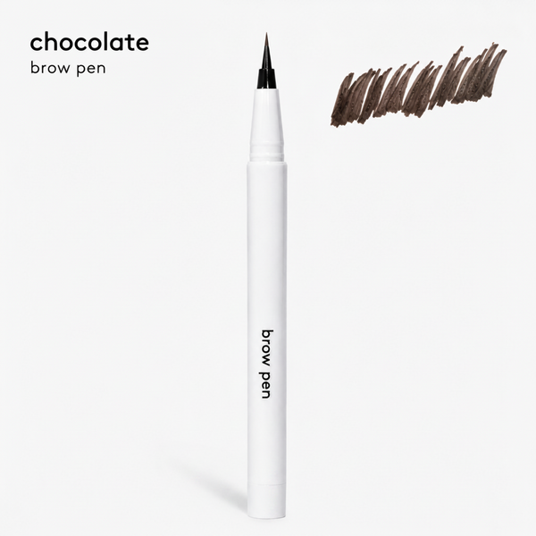 THIC Brow Co chocolate waterproof brow pen with precision hair stroke tip for natural fluffy brows